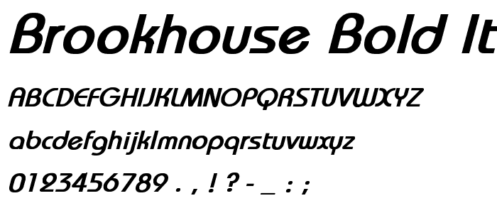 Brookhouse Bold Italic font